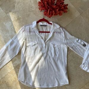 Zara White Blouse